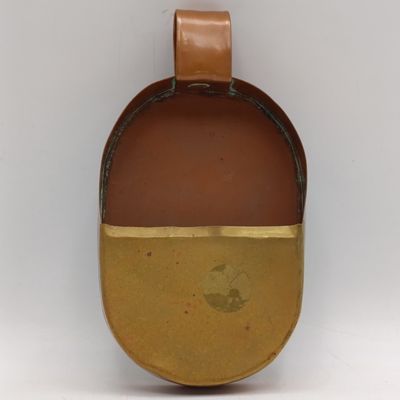 Vintage Copper beggar's handheld coin box
