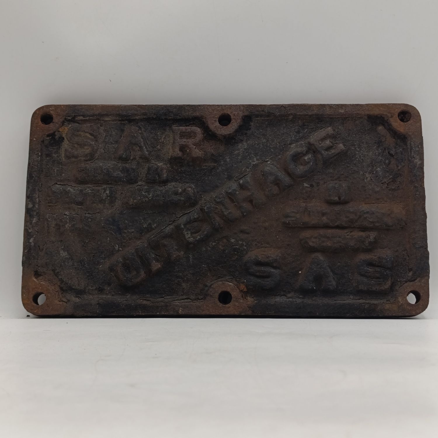 1935 SA Railways Uitenhage cast iron makers plate