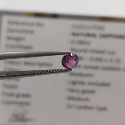 Round mixed Natural Sapphire of 0.580ct with GEMLAB certificate