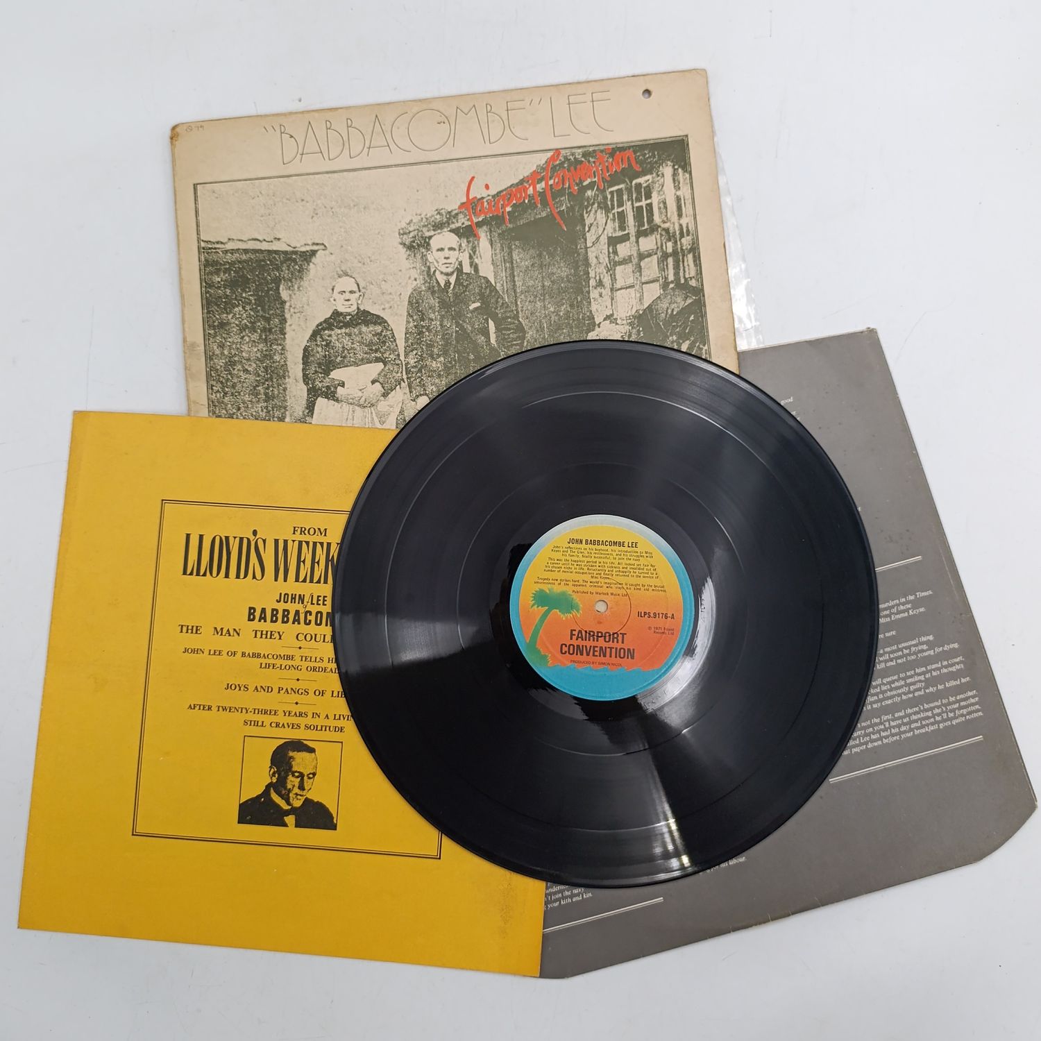 Babbacombe Lee - Fairport convention LP Vinyl record - Island records - ILPS 9176