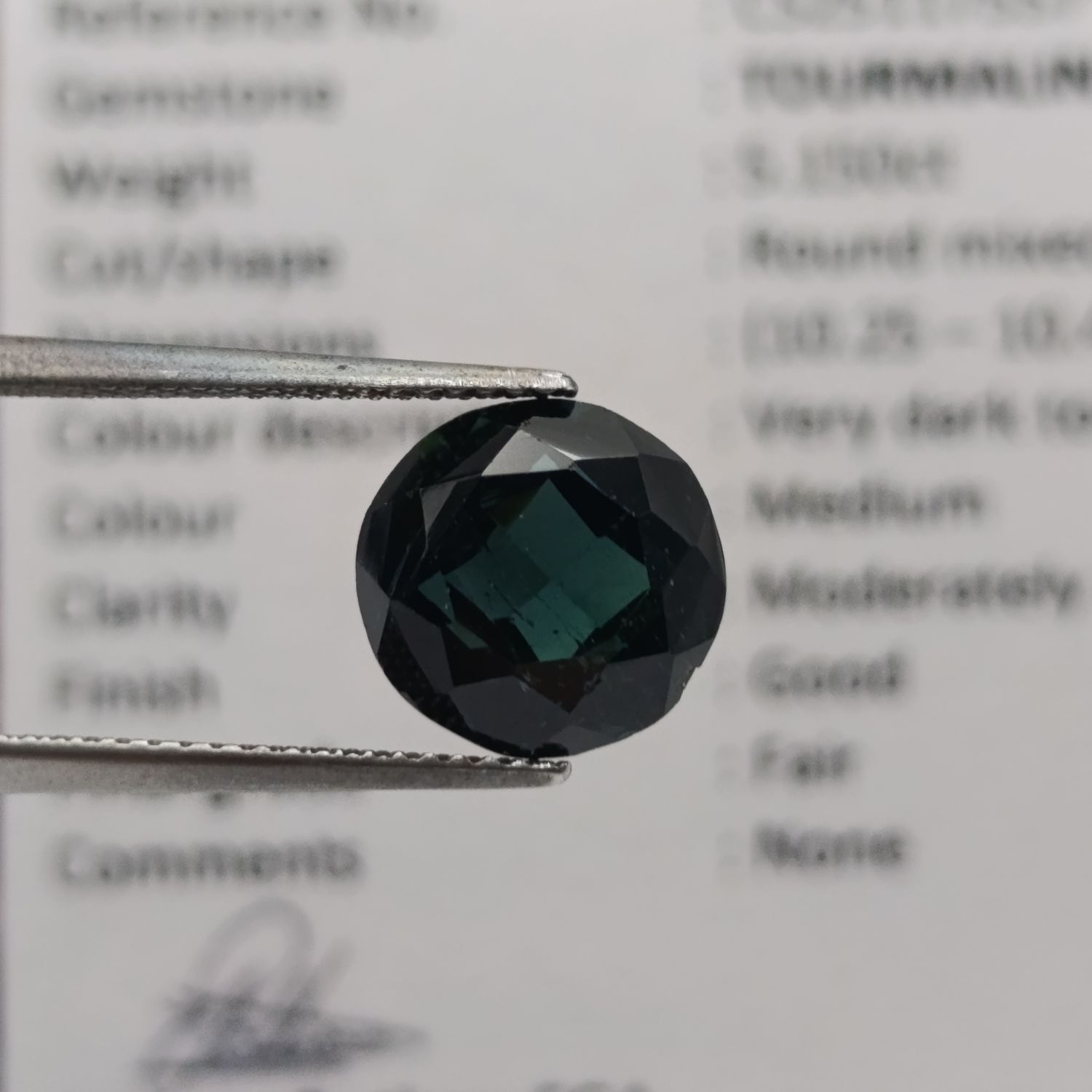 Round Mixed Tourmaline of 5,150ct with GEMLAB certificate