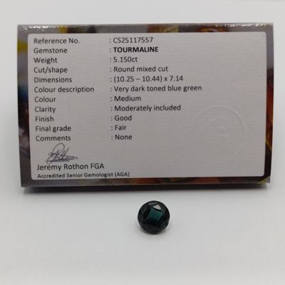 Round Mixed Tourmaline of 5,150ct with GEMLAB certificate