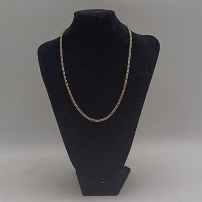 Stelling silver popcorn chain necklace - weighs 15,0g - length 55cm