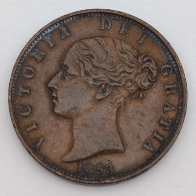 Great Britain 1853 half penny VF