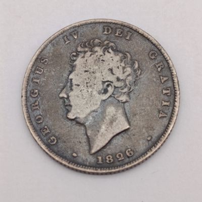 Great Britain 1826 silver shilling