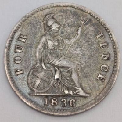 Great Britian 1836 Four pence XF+
