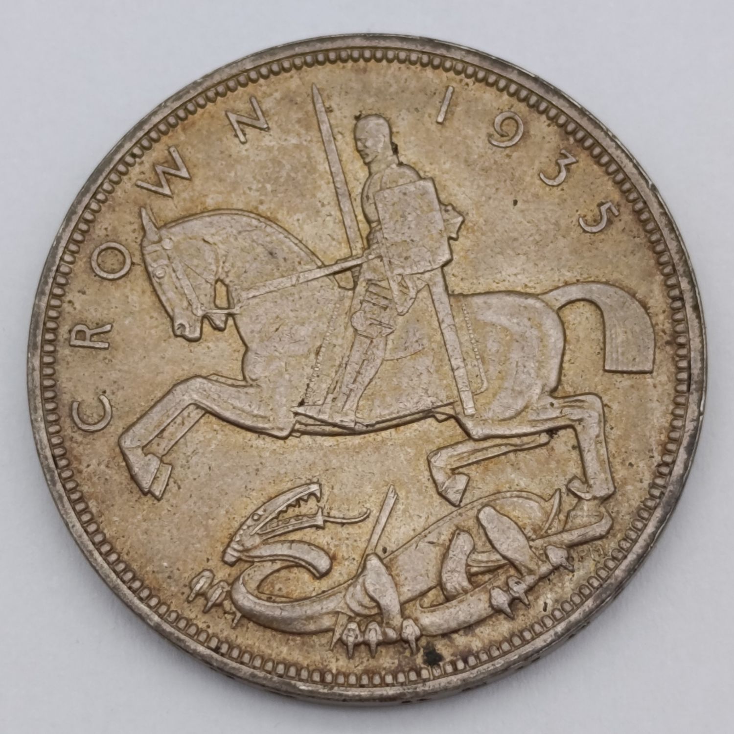 Great Britain 1935 silver crown AU