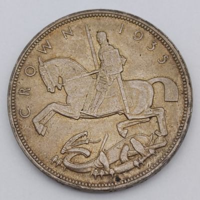 Great Britain 1935 silver crown AU