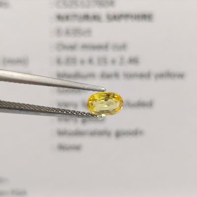 Oval Mixed Natural Sapphire of 0.635ct with GEMLAB Certificate