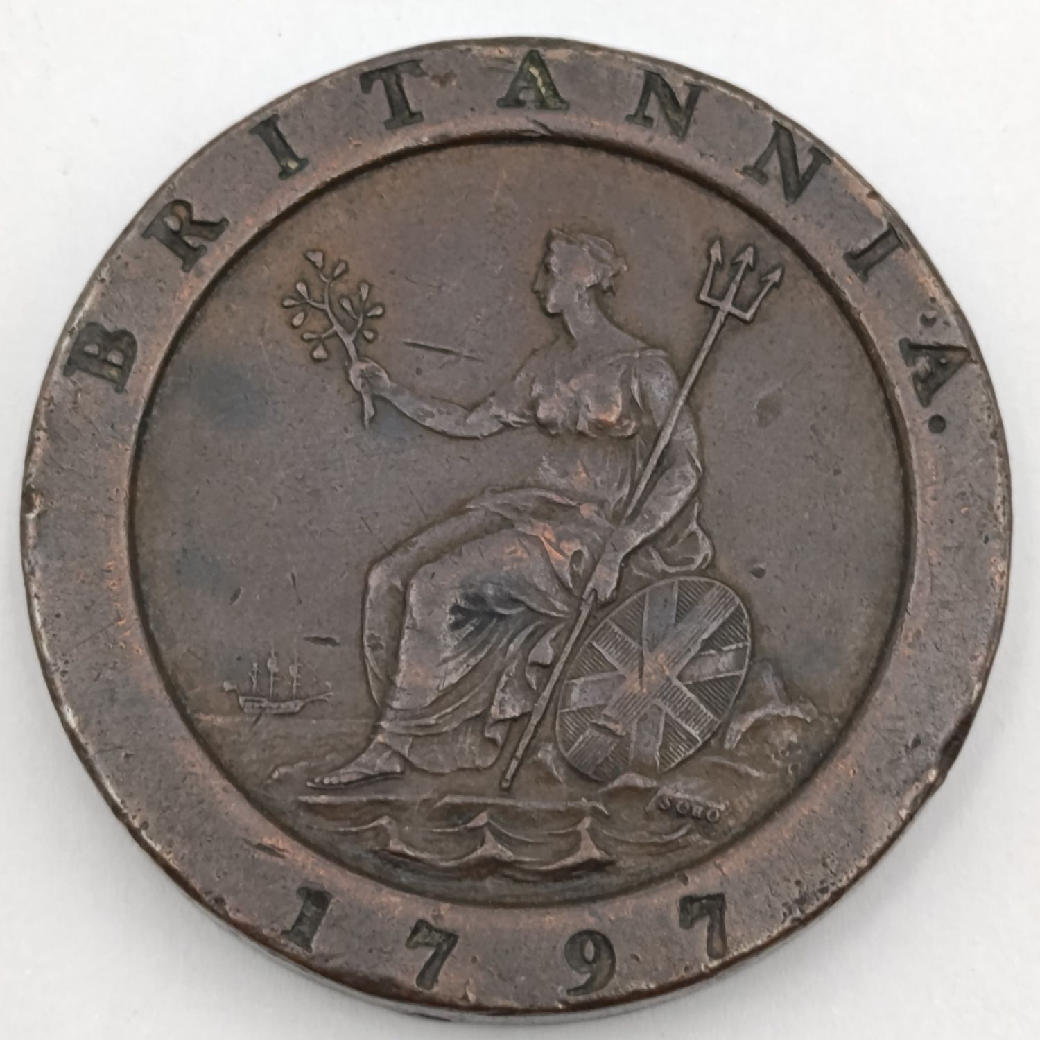 Great Britain 1797 George 3 Two pence XF+