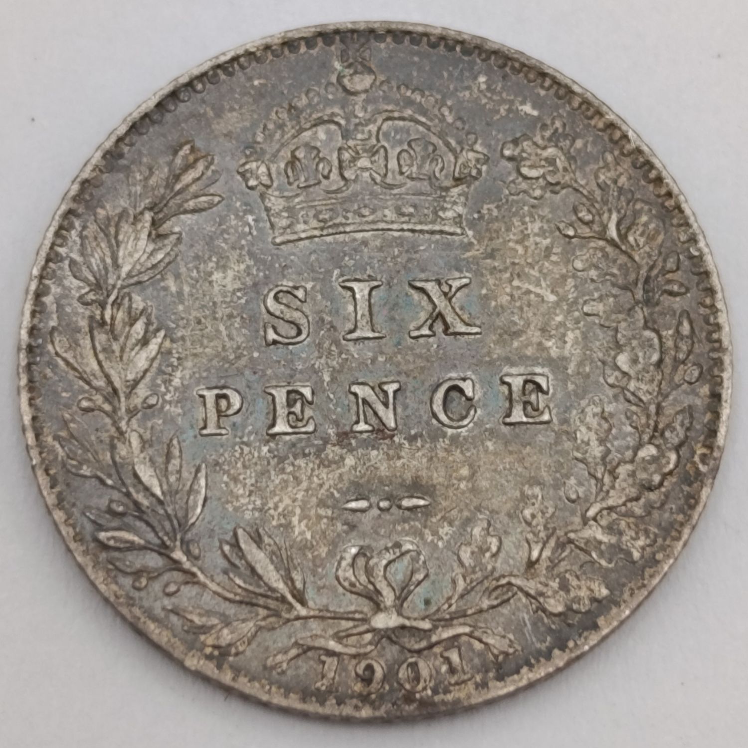 1901 Great Britain six pence uncirculated