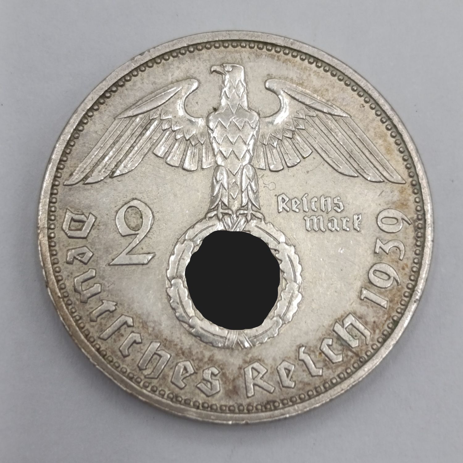 1939 J German Reich Hindenburg 2 Mark