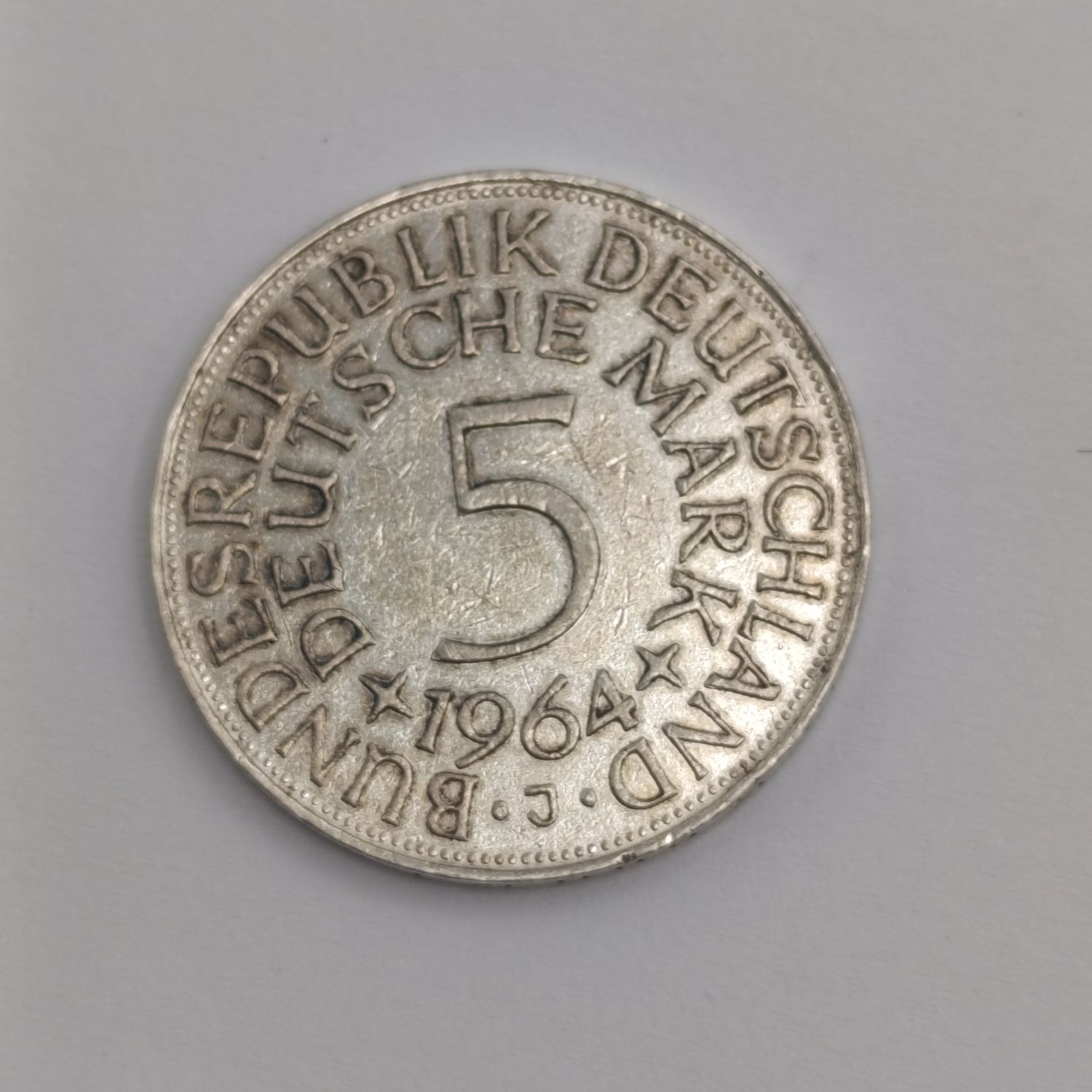 1964 J Germany 5 Mark XF+