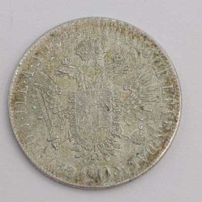 1848 Austria 20 Kreuzer AU+