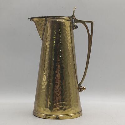 Vintage brass water pitcher with lid