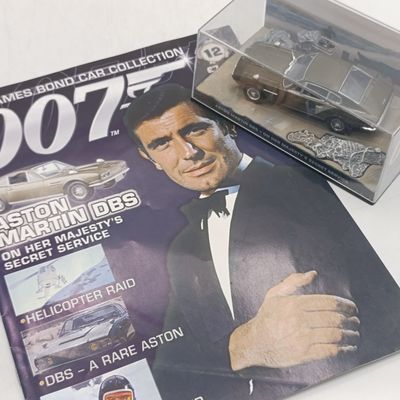 James Bond 007 Aston Martin DBS Model car with booklet  - On Her Majesty's secret service