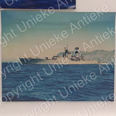 Photo of HMS Bacchante near Cape Town plus one of the SAS President Steyn at the same location