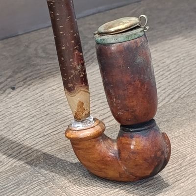 Antique German long stem smoking pipe - need some TLC