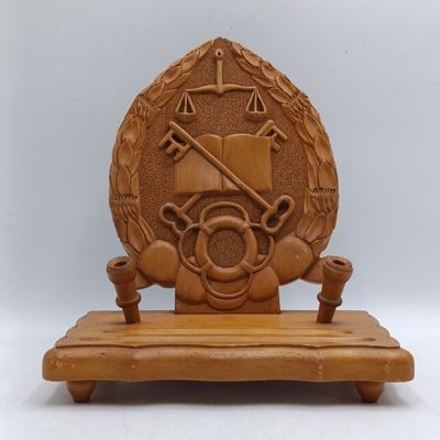 Handmade South African Prison Service wooden pen stand