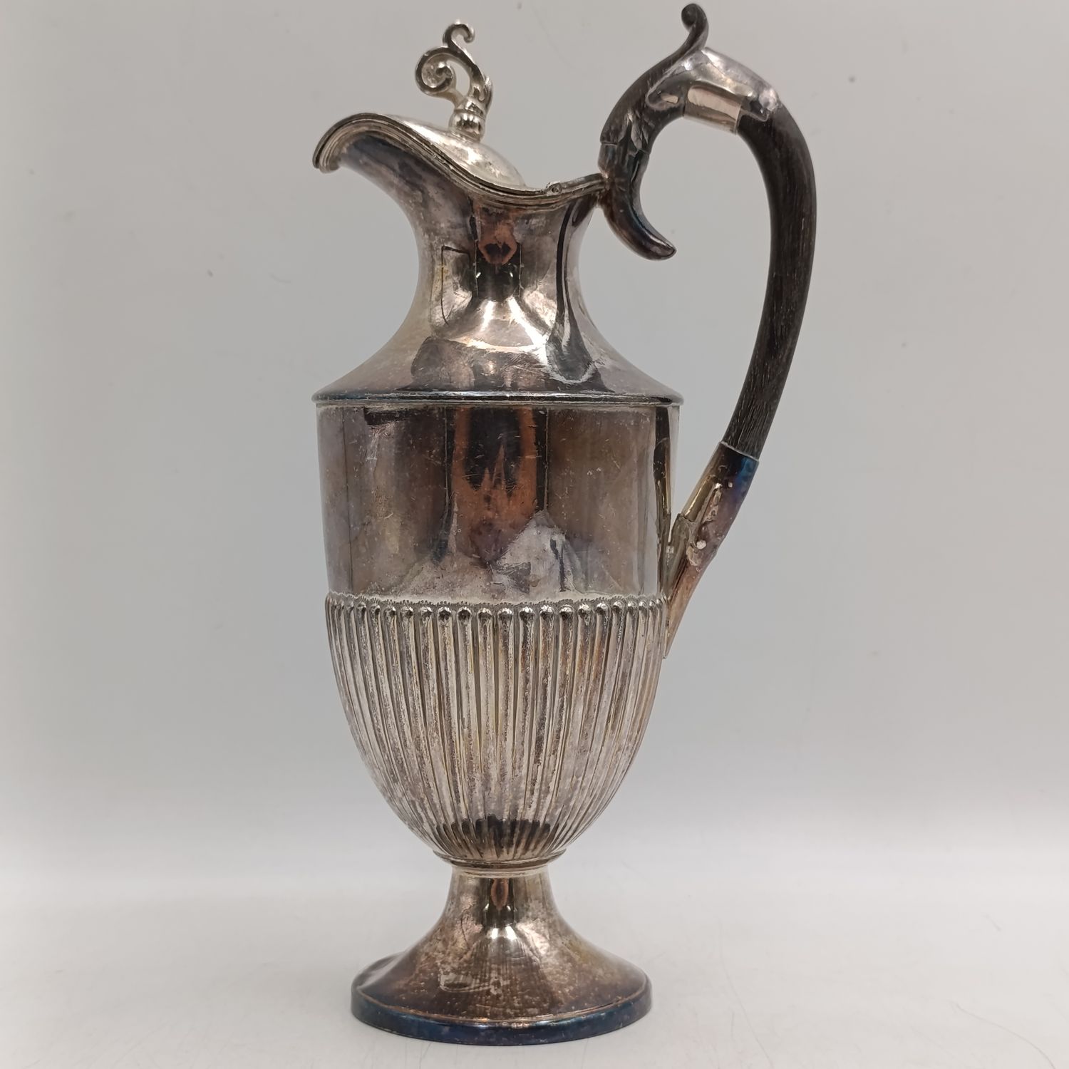 Antique silver electroplated claret jug