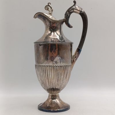 Antique silver electroplated claret jug
