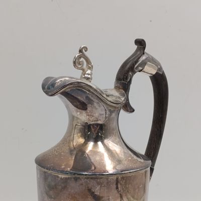 Antique silver electroplated claret jug