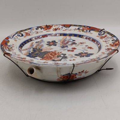 Pair of Minton Amherst Japan water - heated serving dishes - circa 1850's - some damage