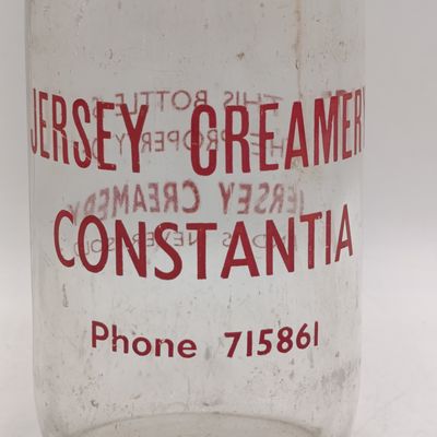 Vintage Jersey Creamer Constantia glass milk bottle