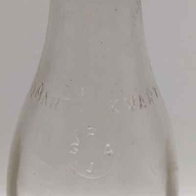 Vinmtage RSAJ Quart glass milk bottle