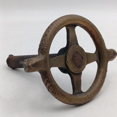 Vintage SA Railways brass boiler valve handwheel - marked SAR-SAS