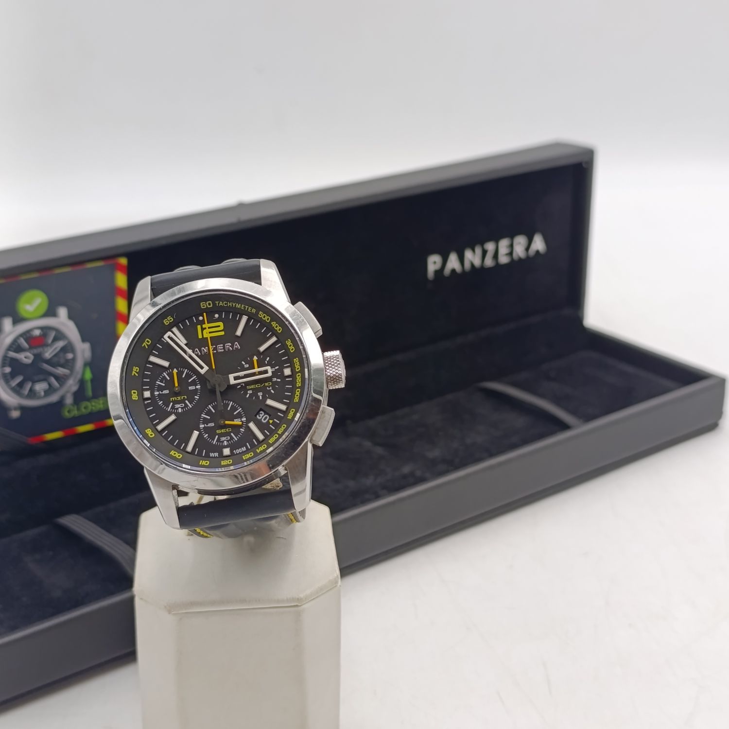 Panzera Flieger 45 quartz chronograph mens watch in box