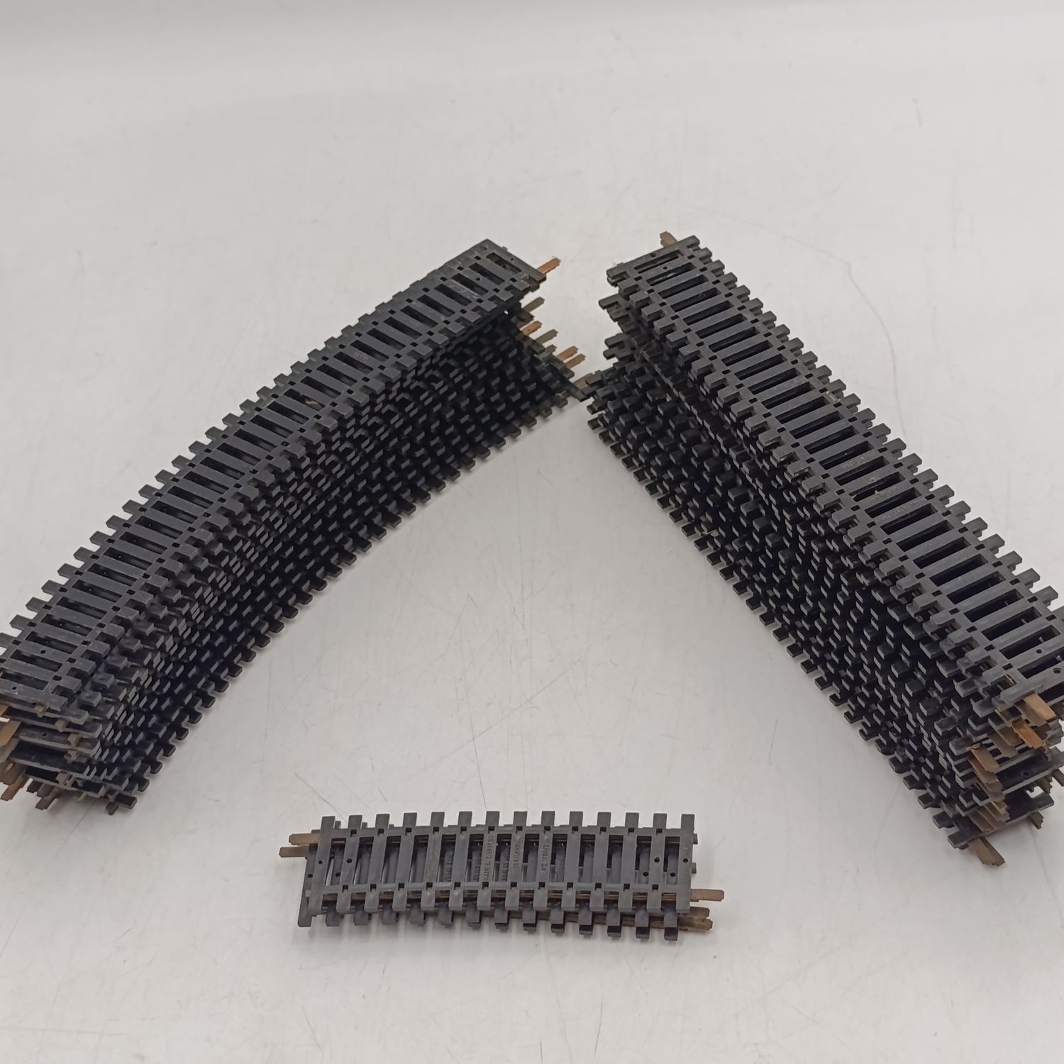 Lot of 31 vintage Fleischman HO scale railway tracks