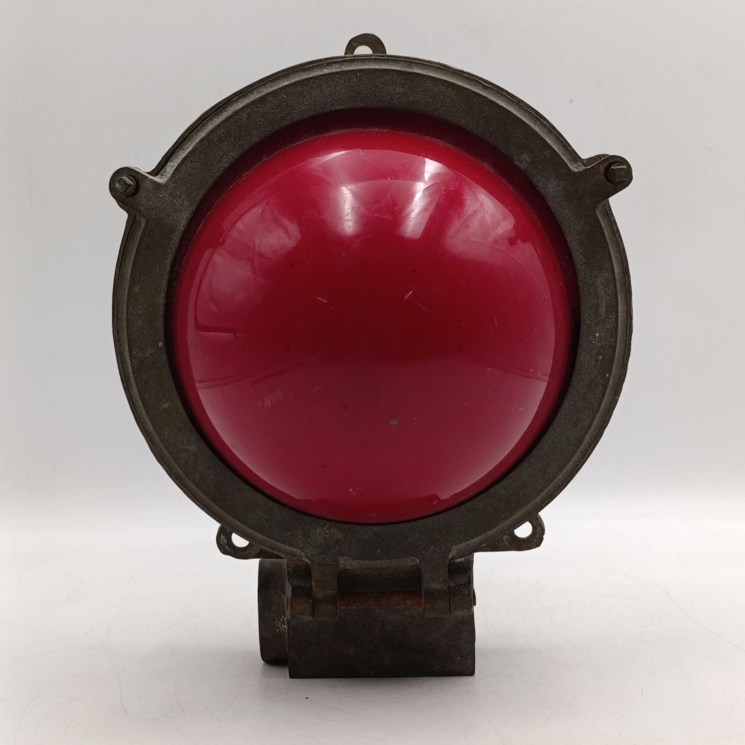 Vintage brass submarine engine room red light