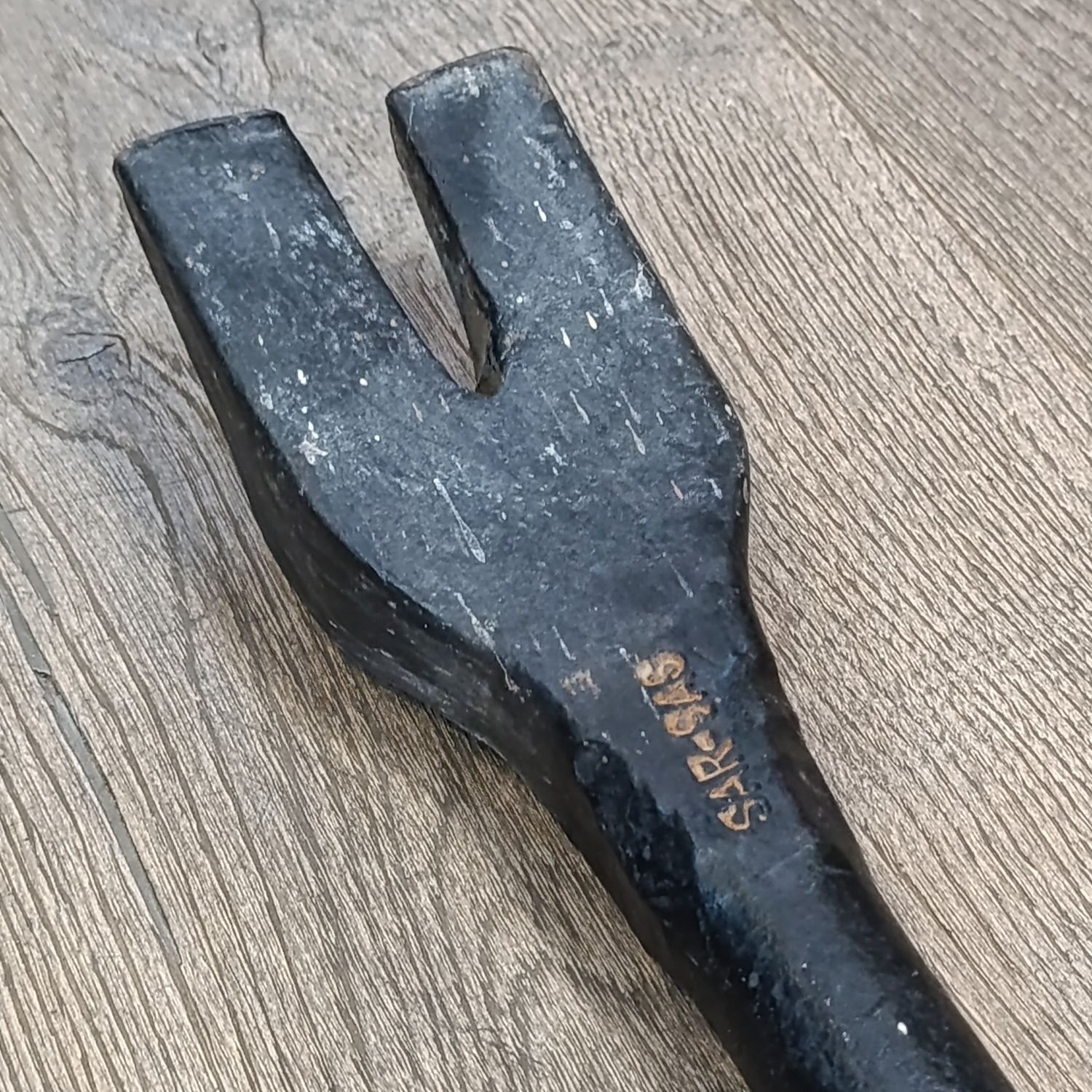 Antique SA Railways spike puller - marked SAR/SAS - length 153cm