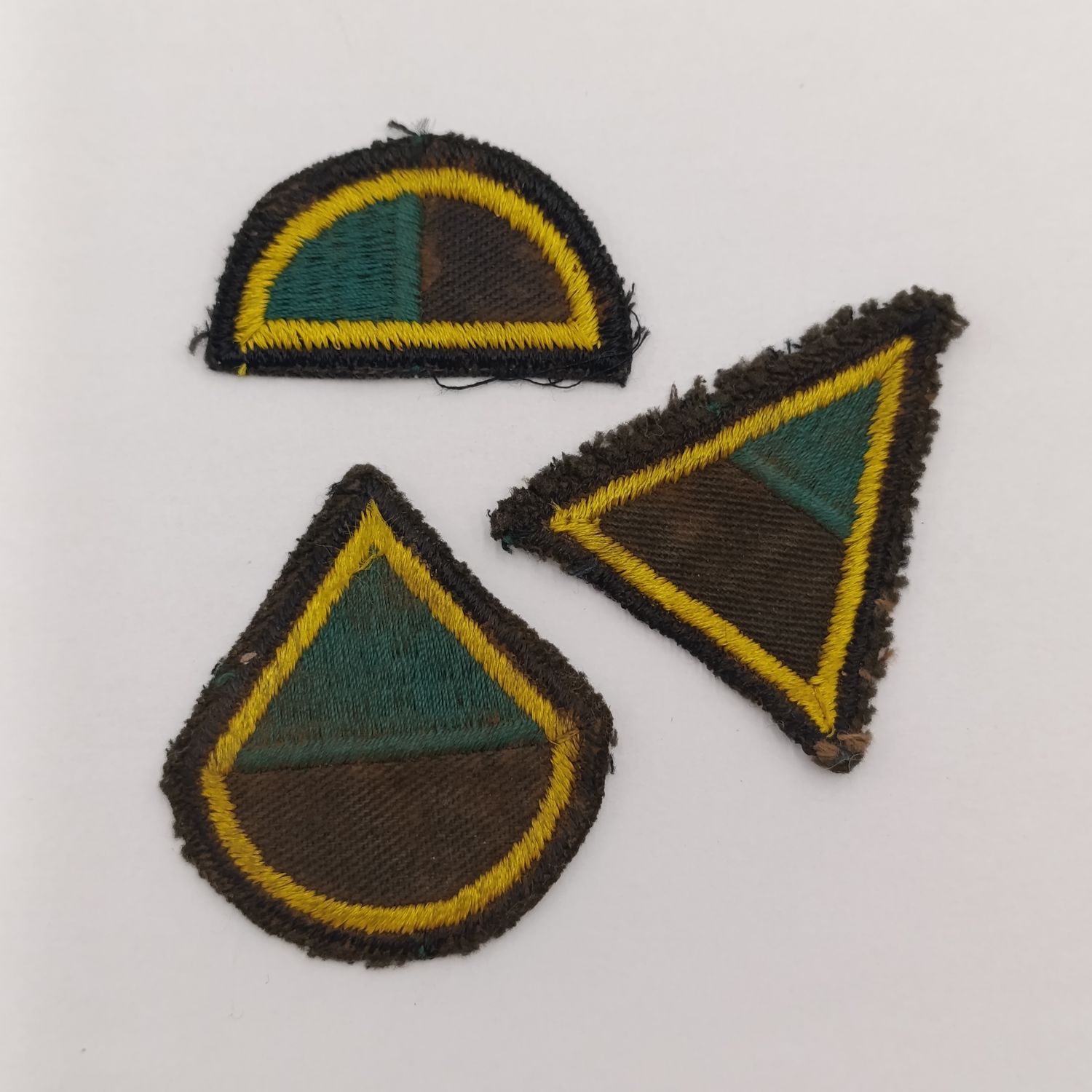 Lot of 3 SA Infantry campany cloth badges - Alpha , Delta , Foxtrot