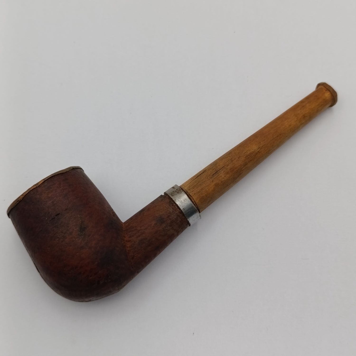 Vintage wod and metal smoking pipe