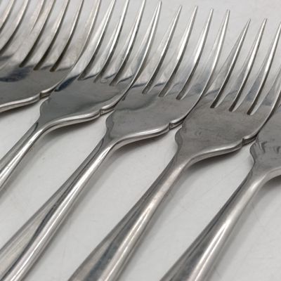 Set of 6 Stainless fish knives and forks