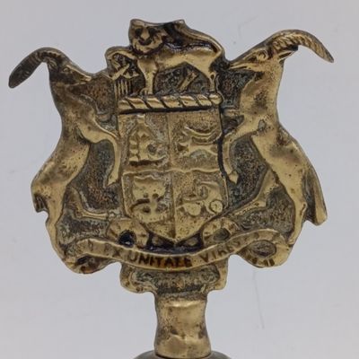Vintage brass South Africa coat of arms brass bell