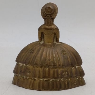 Vintage Victorian lady brass bell