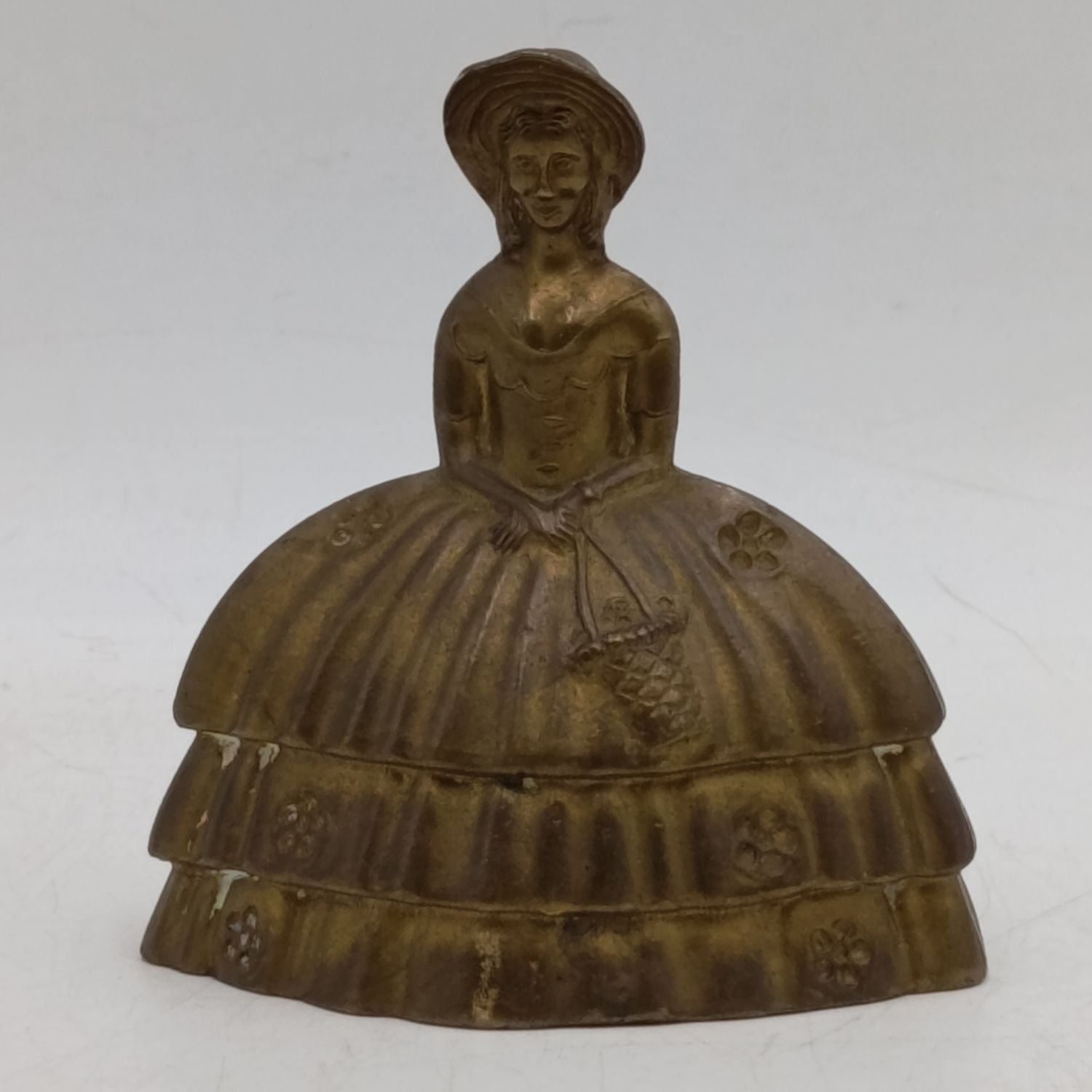 Vintage Victorian lady brass bell