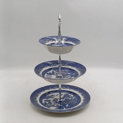 Beautiful Willow Pattern 3-tier cake stand