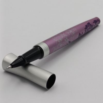 Waterman Audace Enchanted Garden purple/silver ballpoint pen with box and papers