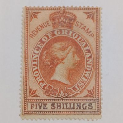 Griqualand West 5 Shilling Revenue Hinged