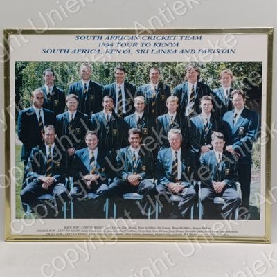 South African Cricket team photo - 1996 Tour to Kenya