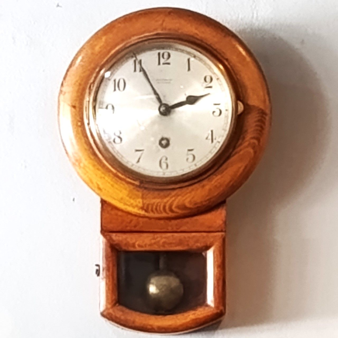 Antique John Perry Ltd Nottingham wall clock - working - no key