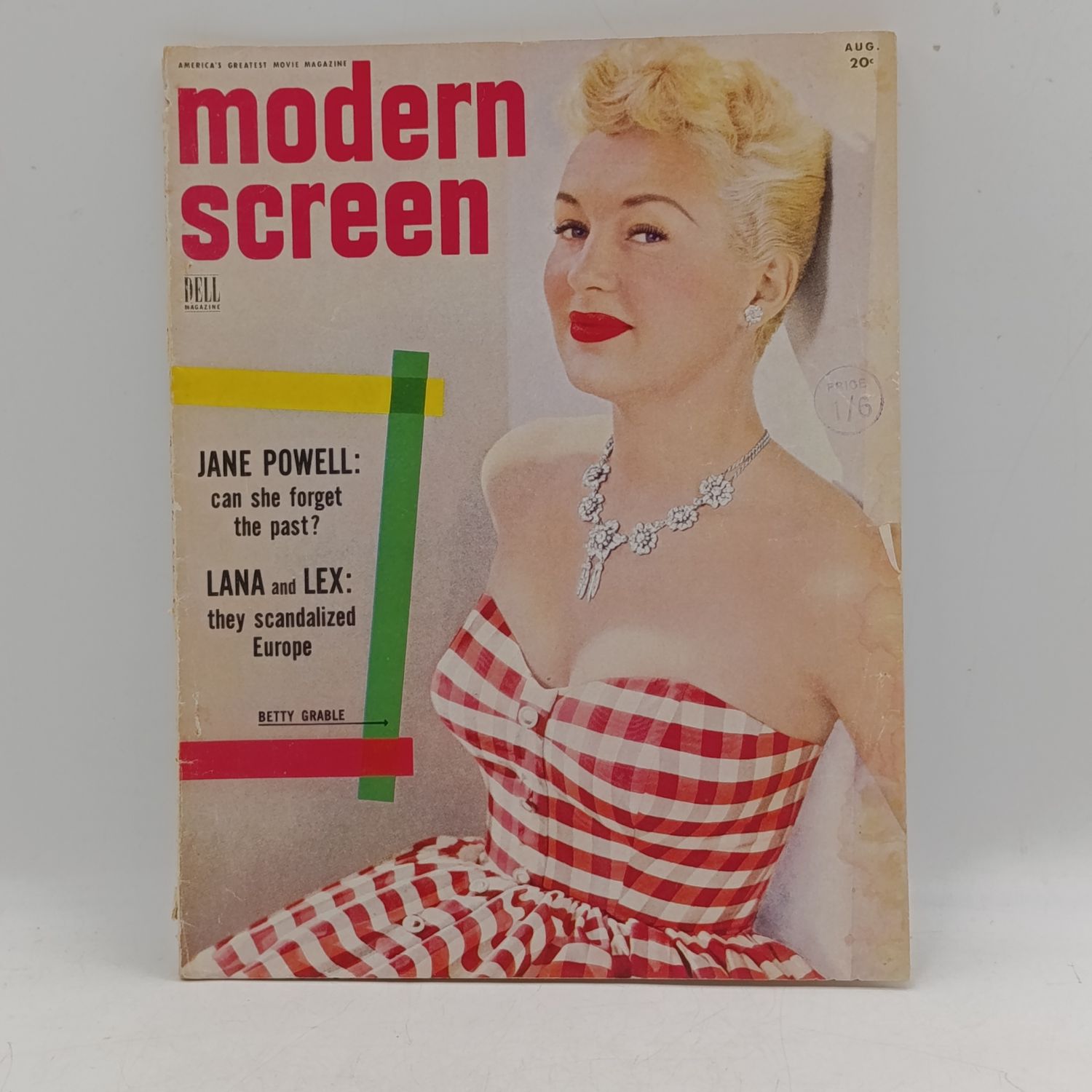 Vintage Modern Screen magazine - Betty Grable - August 1953