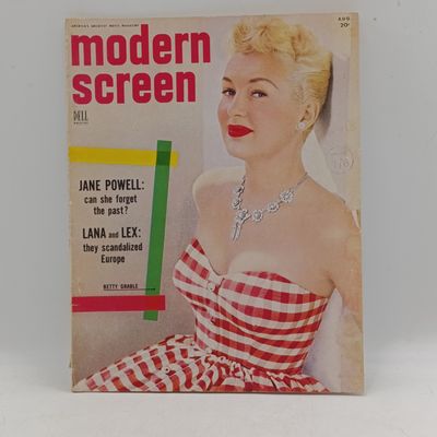 Vintage Modern Screen magazine - Betty Grable - August 1953