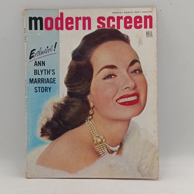 Vintage Modern Screen magazine - Anne Blythe's Marriage story - July 1953