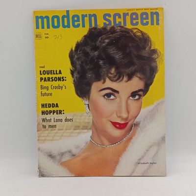 Vintage Modern Screen magazine - Elizabeth Taylor - February 1953