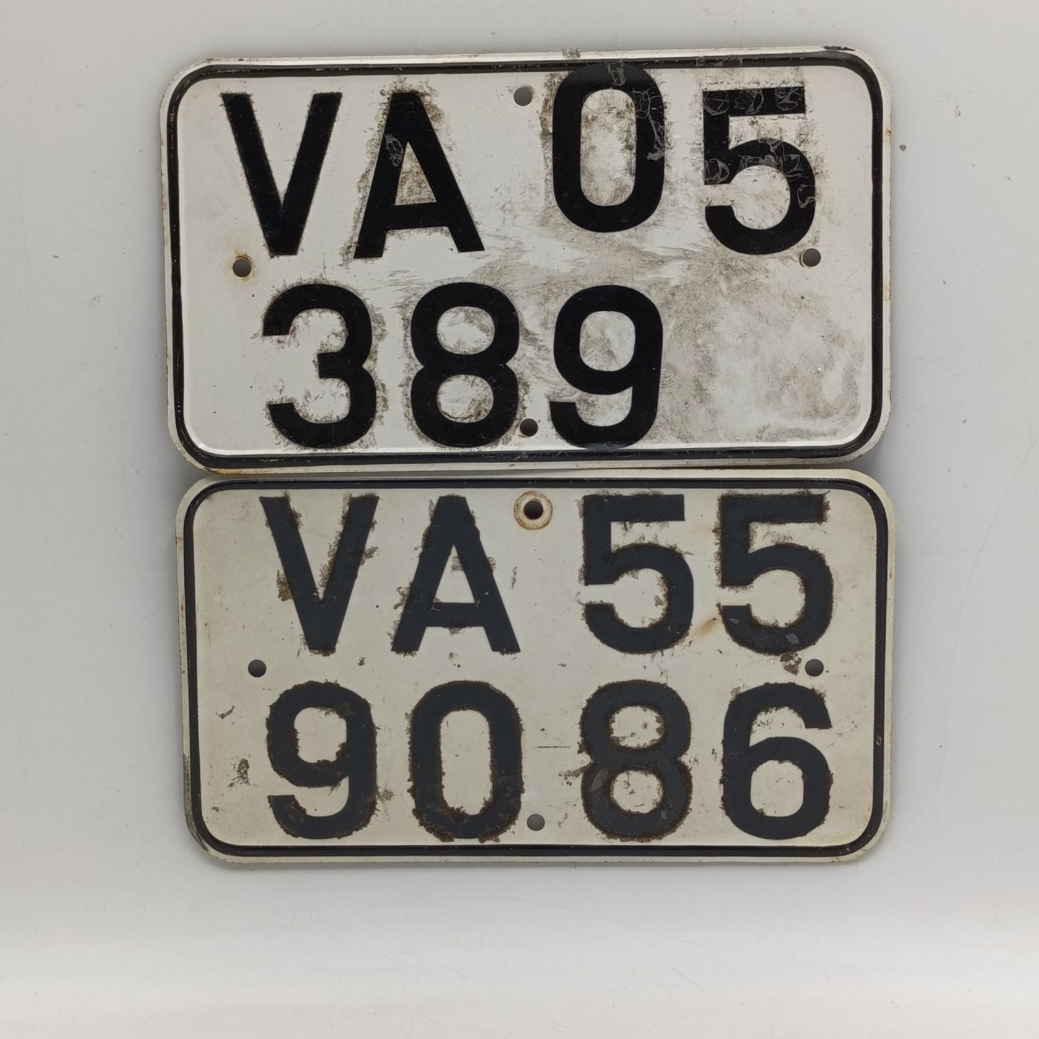 Set of Vintage East German Armed Forces military vehicle numberplates - VA559086